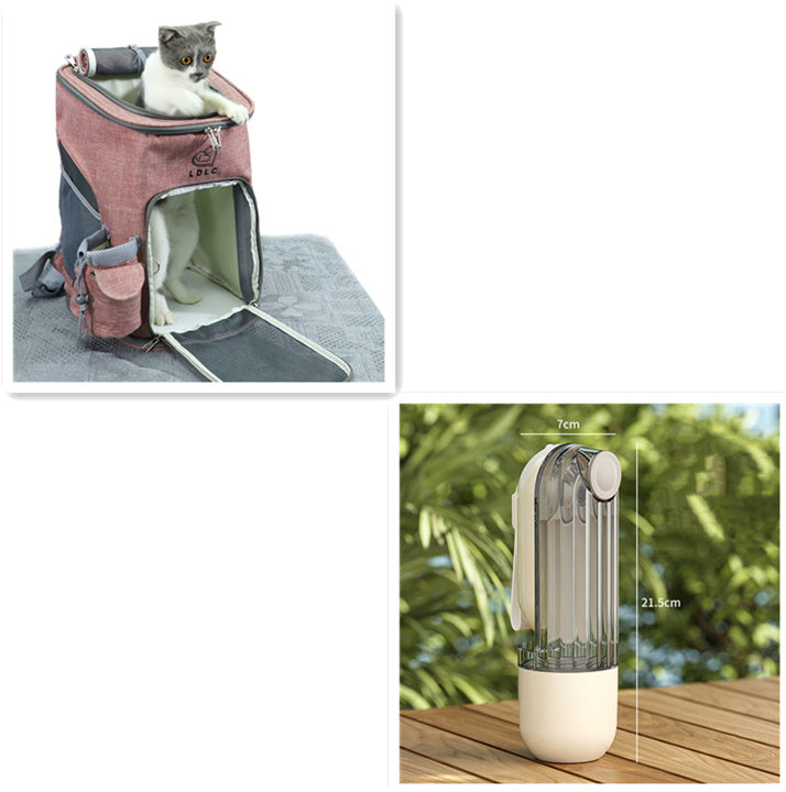 2 In 1 Pet Water Cup Segment Design Green Dog Walking Portable Drinking Cup Dog Feeding Supplies Pet Supplies Dog Walking Water Feeder Pets Products - Health and Wellness Innovations