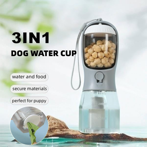 Dog Water Cup Drinking Food Garbage Bag Three-in-one Portable Small Multi-functional Pet Cups Pets Supplies - Health and Wellness Innovations