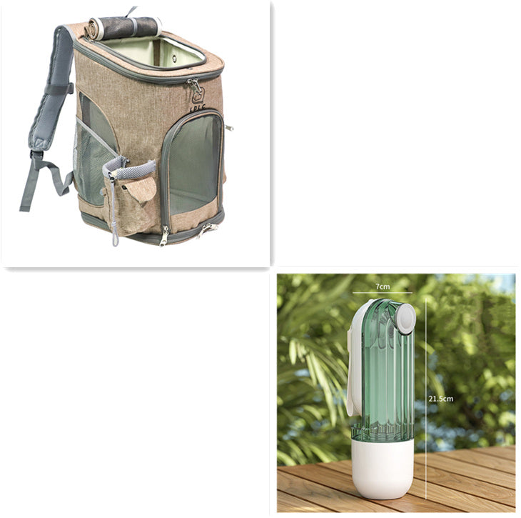 2 In 1 Pet Water Cup Segment Design Green Dog Walking Portable Drinking Cup Dog Feeding Supplies Pet Supplies Dog Walking Water Feeder Pets Products - Health and Wellness Innovations