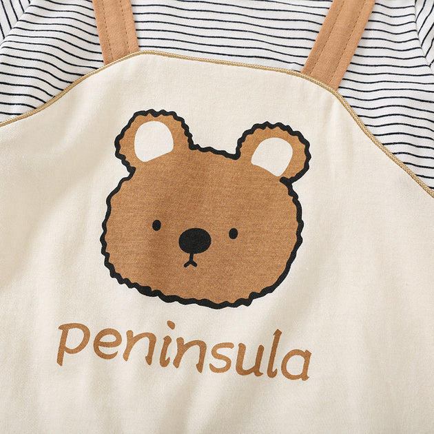 Cartoon Bear Print Baby Short Sleeve Rompers - Health and Wellness Innovations