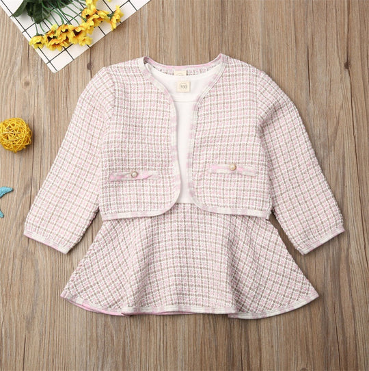 Long-sleeved Dresses Two-piece Children's Baby Small Incense Wind Suit - Health and Wellness Innovations