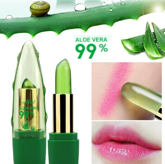 Aloe Vera Gel Color Changing Lipstick Gloss  Moisturizer Anti-drying Desalination Fine-grain Lip Blam Care - Health and Wellness Innovations
