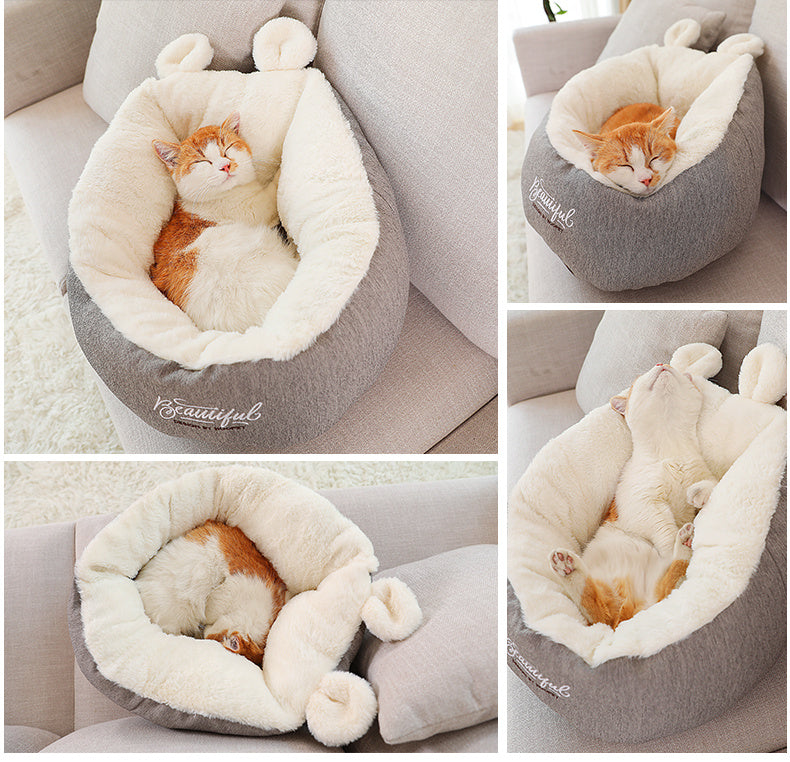 Pet Dog Bed Warming Soft Sleeping Bag Cushion Puppy Kennel - Health and Wellness Innovations