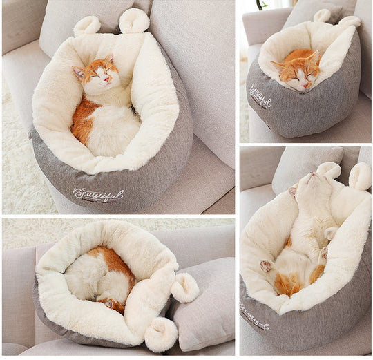 Pet Dog Bed Warming Soft Sleeping Bag Cushion Puppy Kennel - Health and Wellness Innovations