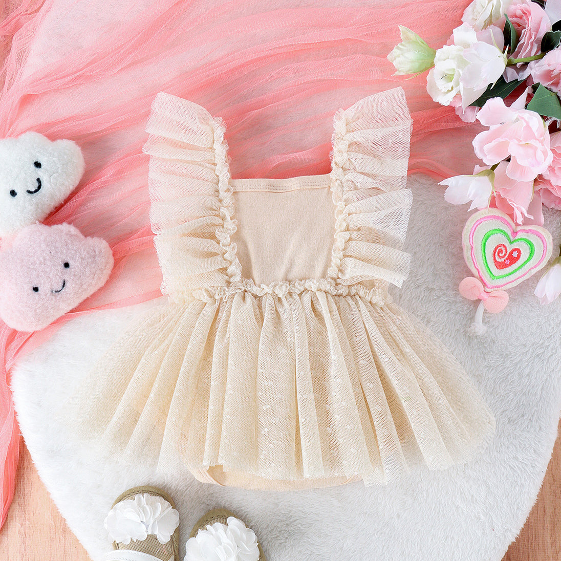Jumpsuit Baby Net Skirt Princess Poris Dress Baby Skirt Baby Body Pants Jumpsuit - Health and Wellness Innovations
