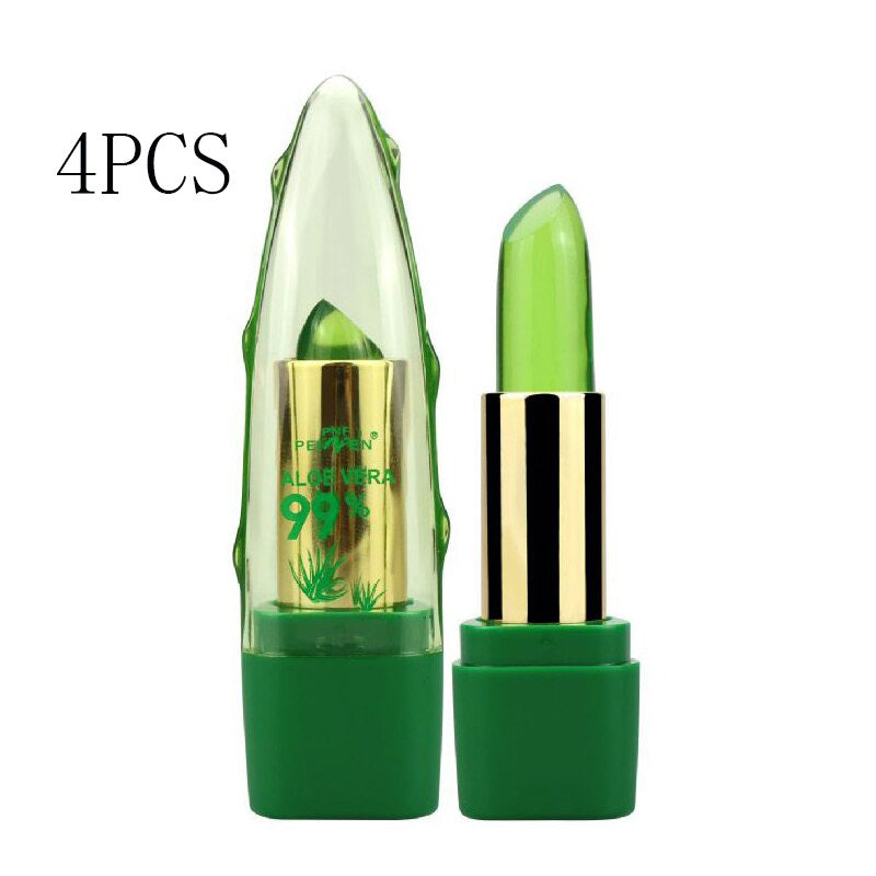 Aloe Vera Gel Color Changing Lipstick Gloss  Moisturizer Anti-drying Desalination Fine-grain Lip Blam Care - Health and Wellness Innovations