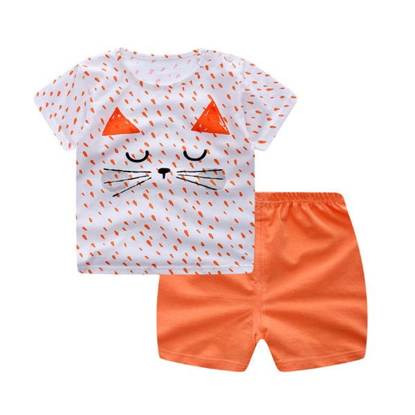 Cartoon Clothing Baby Boy Summer Clothes T-shirt Baby Girl Casual Clothing Sets - Health and Wellness Innovations