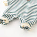 Male And Female Baby Cartoon Striped Dinosaur Embroidery Long-Sleeved Jumpsuit - Health and Wellness Innovations