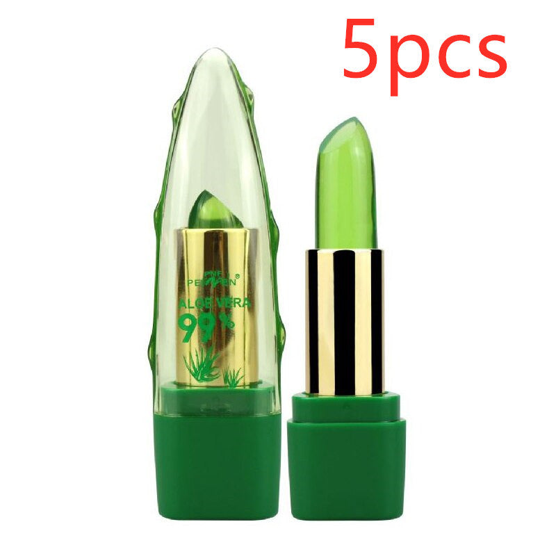 Aloe Vera Gel Color Changing Lipstick Gloss  Moisturizer Anti-drying Desalination Fine-grain Lip Blam Care - Health and Wellness Innovations