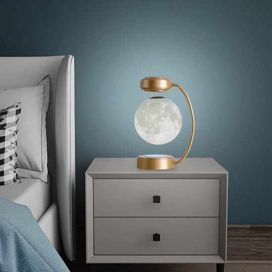 3D LED Moon Night Light Wireless Magnetic Levitating Rotating Floating Ball Lamp For School Office Bookshop Home Decoration - Health and Wellness Innovations