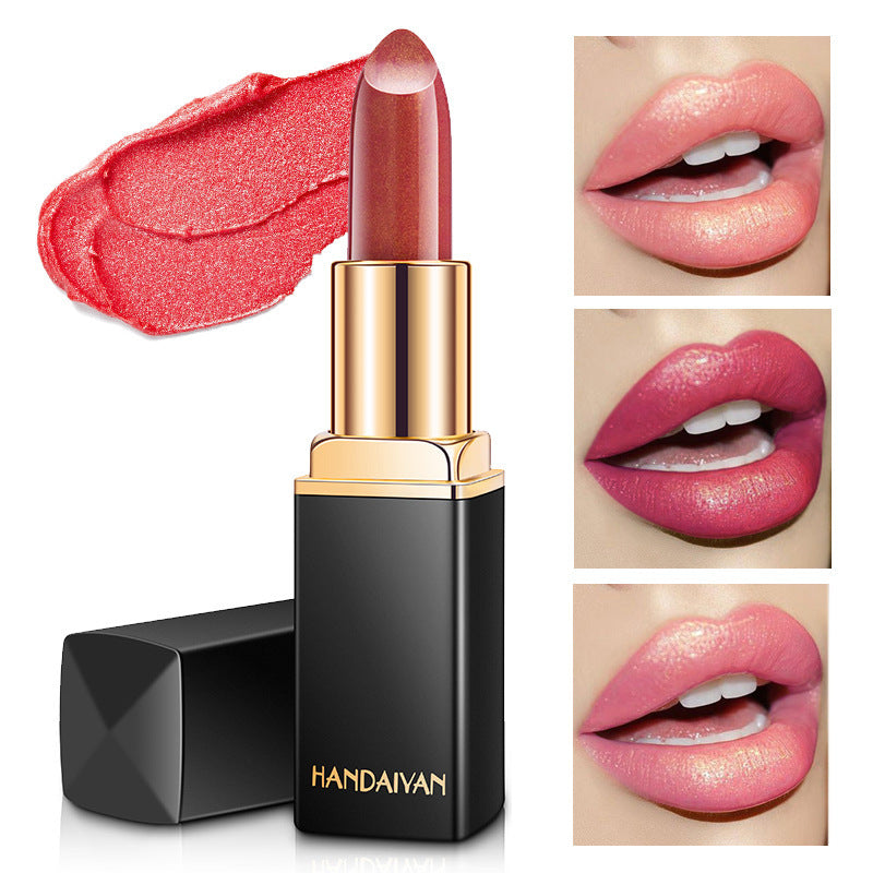 Shiny Metallic Lipstick Pearlescent Color Temperature Change Lipstick Gilt Lipstick - Health and Wellness Innovations
