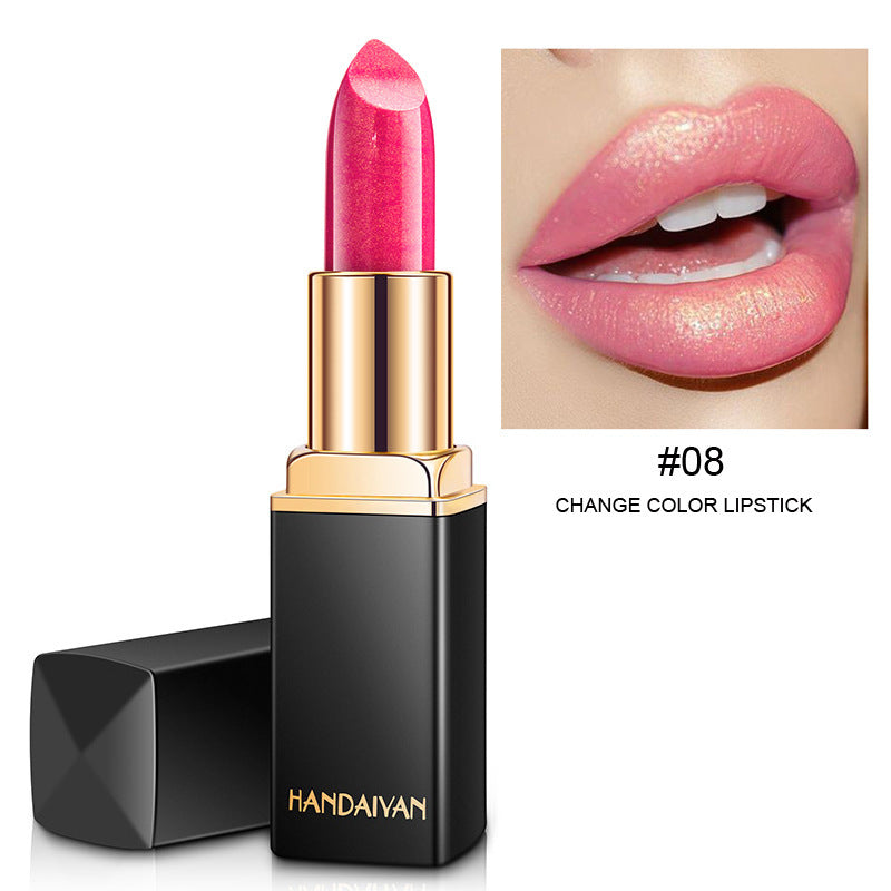 Shiny Metallic Lipstick Pearlescent Color Temperature Change Lipstick Gilt Lipstick - Health and Wellness Innovations