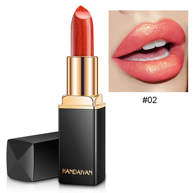 Shiny Metallic Lipstick Pearlescent Color Temperature Change Lipstick Gilt Lipstick - Health and Wellness Innovations
