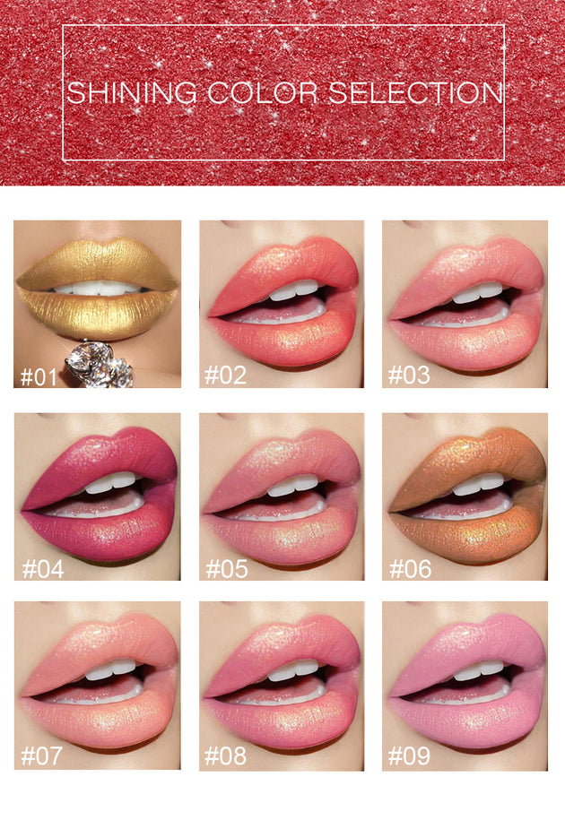 Shiny Metallic Lipstick Pearlescent Color Temperature Change Lipstick Gilt Lipstick - Health and Wellness Innovations