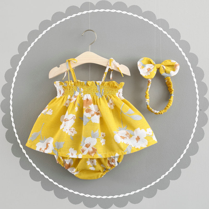 Baby New Summer Korean Princess Dress Baby Skirt Girl Dress Suit - Health and Wellness Innovations
