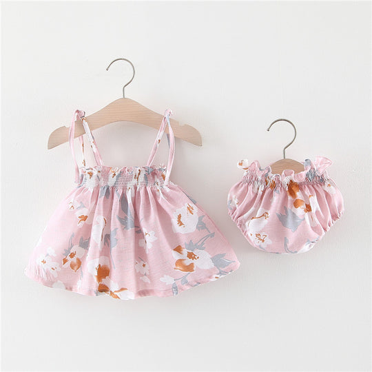 Baby New Summer Korean Princess Dress Baby Skirt Girl Dress Suit - Health and Wellness Innovations