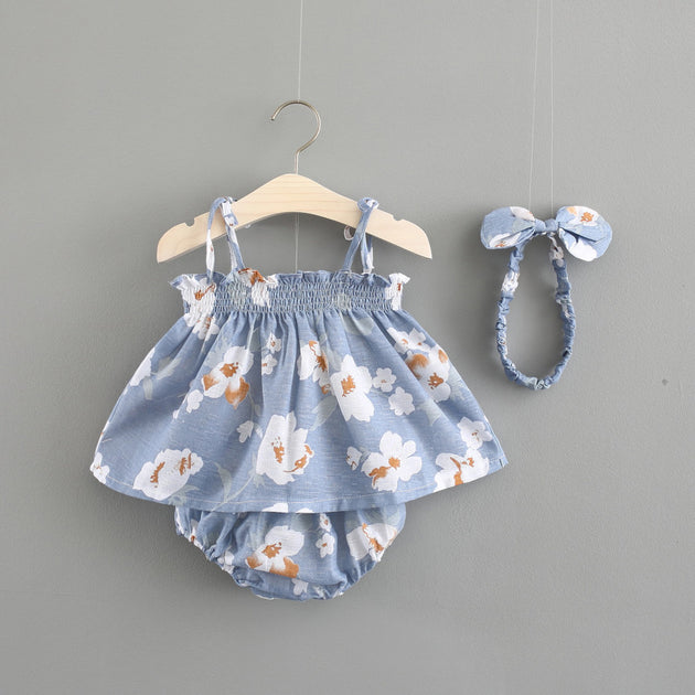 Baby New Summer Korean Princess Dress Baby Skirt Girl Dress Suit - Health and Wellness Innovations