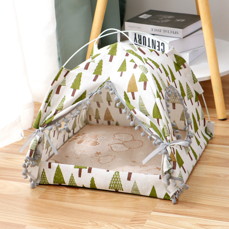 Cat Tent Cat Cat House Enclosed Pet Bed - Health and Wellness Innovations