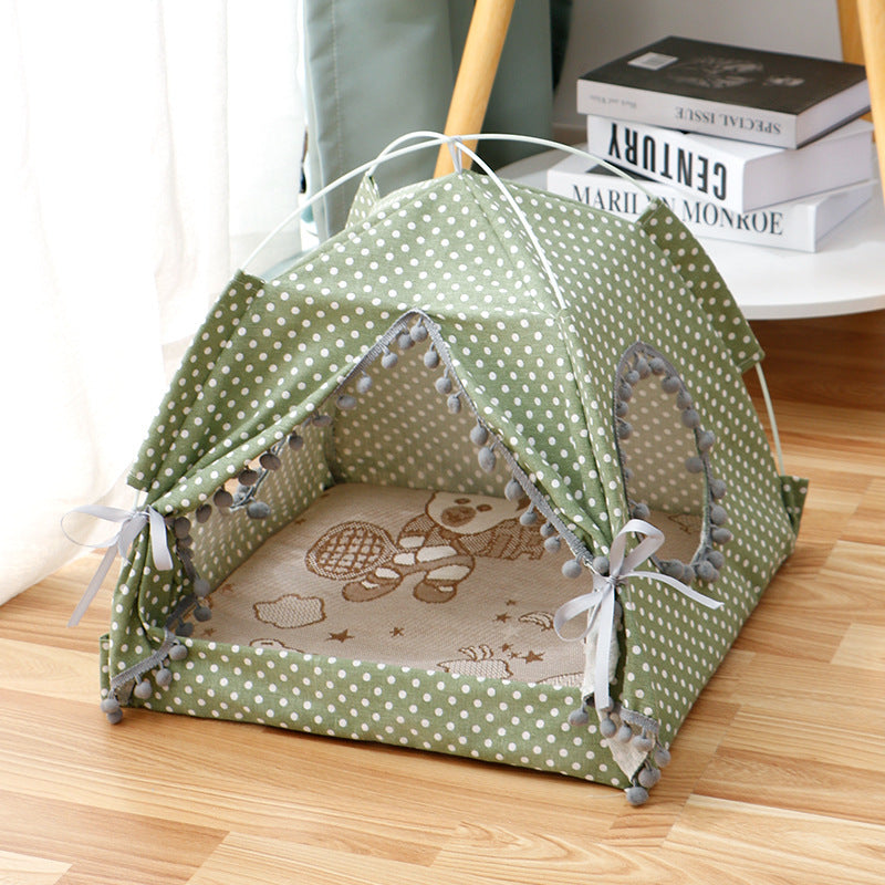 Cat Tent Cat Cat House Enclosed Pet Bed - Health and Wellness Innovations