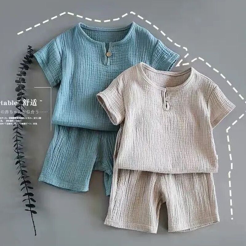 Boy And Girl Baby Short-sleeved Summer Suit - Health and Wellness Innovations