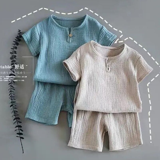 Boy And Girl Baby Short-sleeved Summer Suit - Health and Wellness Innovations