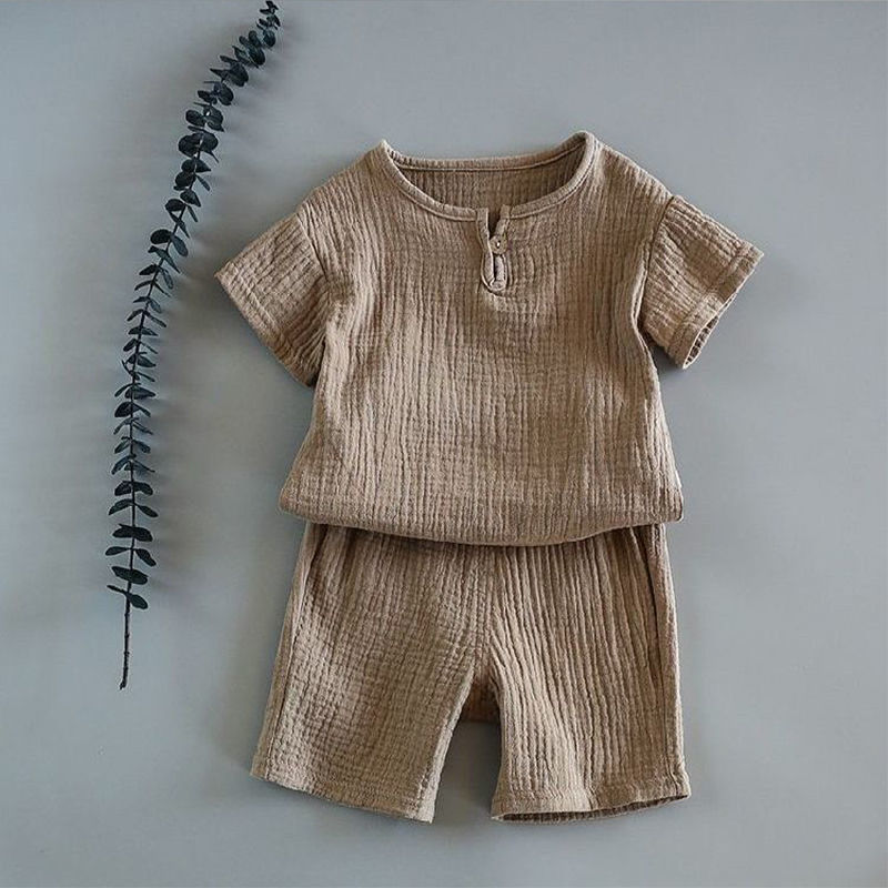Boy And Girl Baby Short-sleeved Summer Suit - Health and Wellness Innovations