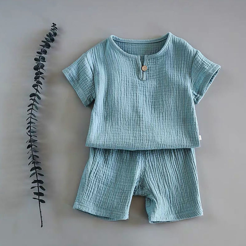 Boy And Girl Baby Short-sleeved Summer Suit - Health and Wellness Innovations