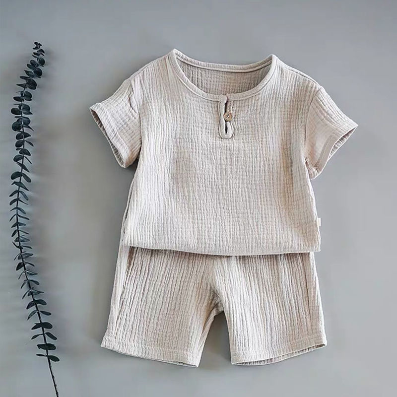Boy And Girl Baby Short-sleeved Summer Suit - Health and Wellness Innovations