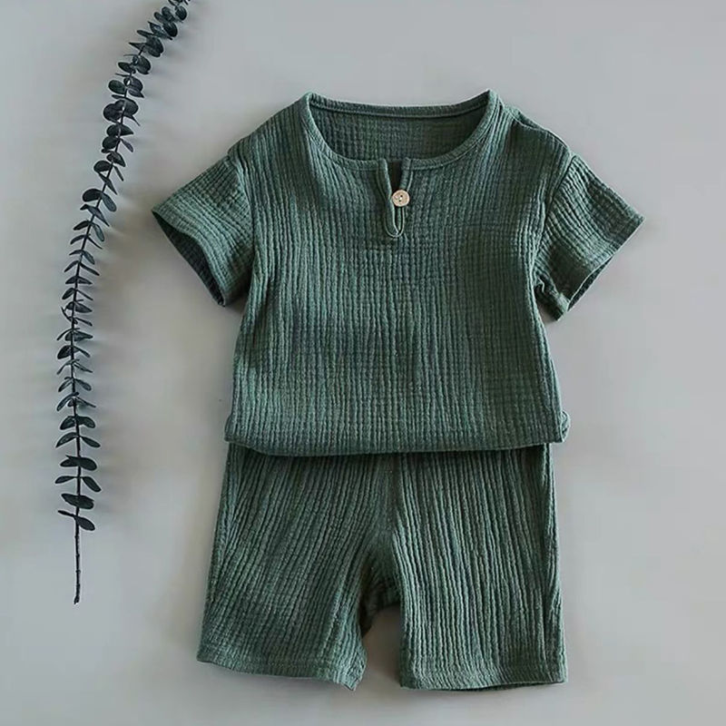 Boy And Girl Baby Short-sleeved Summer Suit - Health and Wellness Innovations