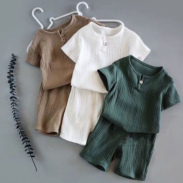 Boy And Girl Baby Short-sleeved Summer Suit - Health and Wellness Innovations