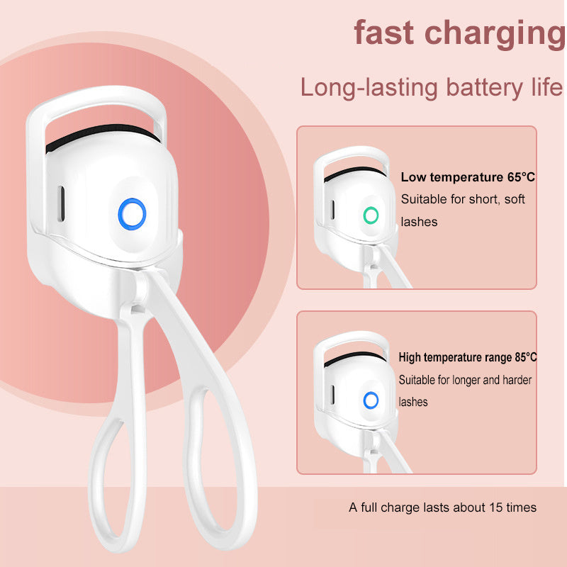 Eyelash Curler Portable Electric Heated Comb Eye Lash Long Lasting Eyelashes Curls Thermal Eyelash Curler Makeup Tools Heated Eyelash Curlers,Rechargeable Electric Eyelash Curler,Handheld Eyelash Heat - Health and Wellness Innovations