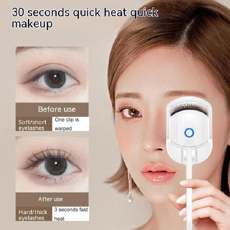 Eyelash Curler Portable Electric Heated Comb Eye Lash Long Lasting Eyelashes Curls Thermal Eyelash Curler Makeup Tools Heated Eyelash Curlers,Rechargeable Electric Eyelash Curler,Handheld Eyelash Heat - Health and Wellness Innovations