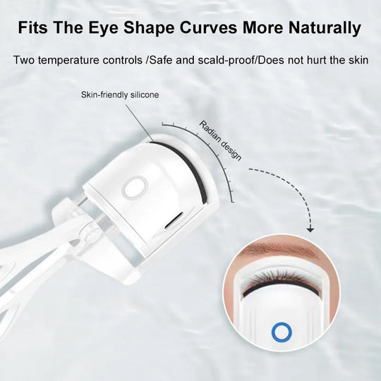 Eyelash Curler Portable Electric Heated Comb Eye Lash Long Lasting Eyelashes Curls Thermal Eyelash Curler Makeup Tools Heated Eyelash Curlers,Rechargeable Electric Eyelash Curler,Handheld Eyelash Heat - Health and Wellness Innovations