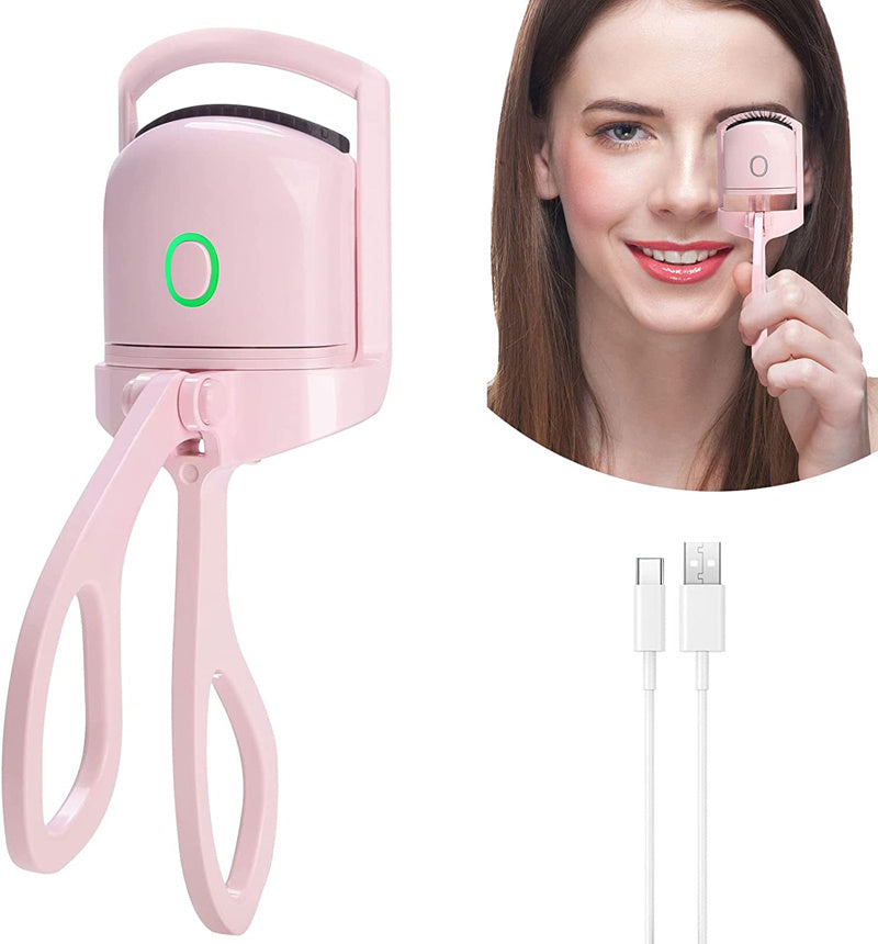 Eyelash Curler Portable Electric Heated Comb Eye Lash Long Lasting Eyelashes Curls Thermal Eyelash Curler Makeup Tools Heated Eyelash Curlers,Rechargeable Electric Eyelash Curler,Handheld Eyelash Heat - Health and Wellness Innovations