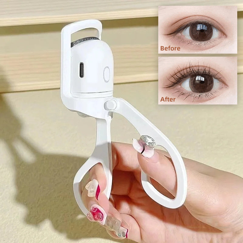 Eyelash Curler Portable Electric Heated Comb Eye Lash Long Lasting Eyelashes Curls Thermal Eyelash Curler Makeup Tools Heated Eyelash Curlers,Rechargeable Electric Eyelash Curler,Handheld Eyelash Heat - Health and Wellness Innovations
