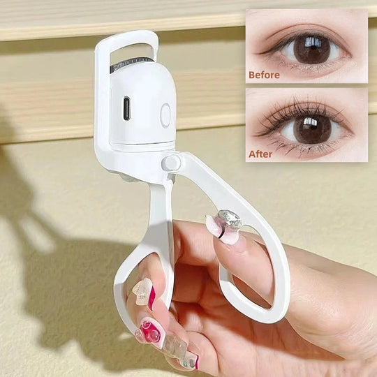 Eyelash Curler Portable Electric Heated Comb Eye Lash Long Lasting Eyelashes Curls Thermal Eyelash Curler Makeup Tools Heated Eyelash Curlers,Rechargeable Electric Eyelash Curler,Handheld Eyelash Heat - Health and Wellness Innovations