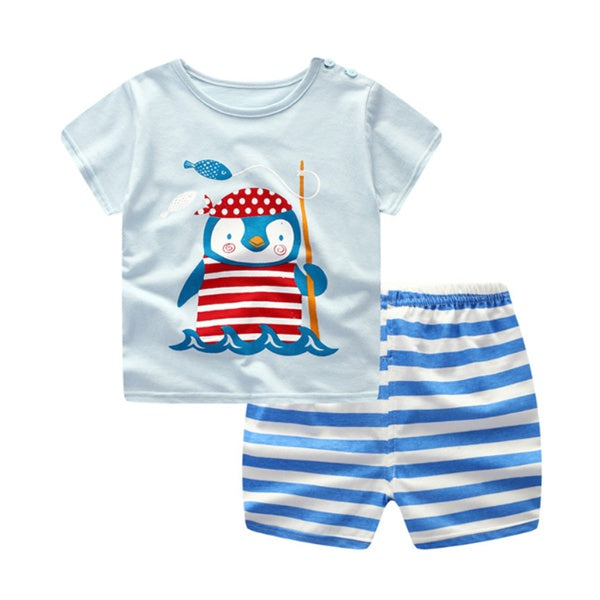 Cartoon Clothing Baby Boy Summer Clothes T-shirt Baby Girl Casual Clothing Sets - Health and Wellness Innovations