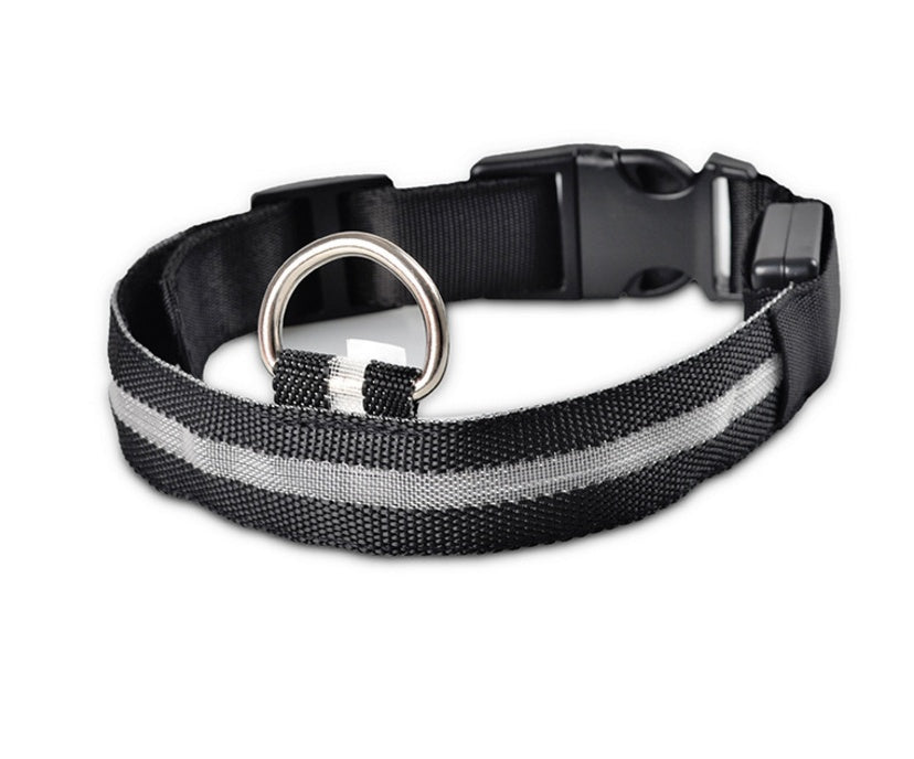 Nylon LED Pet Dog Luminous Collar Night Safety Flashing Glow in Dark Dog Cat Leash Adjustable Pet Supplies - Health and Wellness Innovations