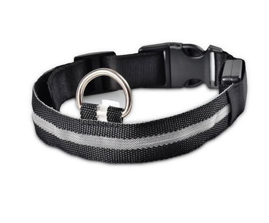 Nylon LED Pet Dog Luminous Collar Night Safety Flashing Glow in Dark Dog Cat Leash Adjustable Pet Supplies - Health and Wellness Innovations