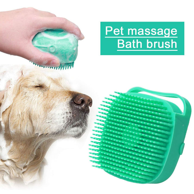 Pet Dog Shampoo Massager Brush Cat Massage Comb Grooming Scrubber Shower Brush For Bathing Short Hair Soft Silicone Brushes - Health and Wellness Innovations