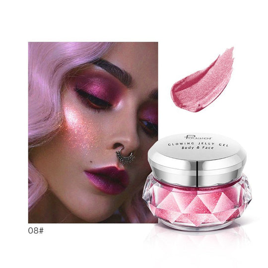Face Highlighter Jelly Gel Mermaid Eyeshadow Glow Body Glitter Festival Makeup Iluminador Gold Liquid Highlighter Bronzer - Health and Wellness Innovations