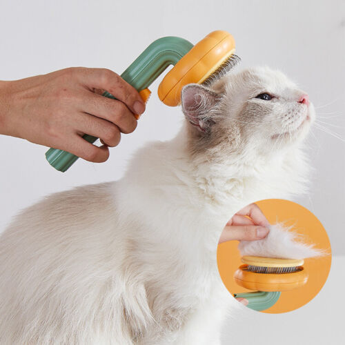 Pet Pumpkin Brush, Pet Grooming Self Cleaning Slicker Brush For Dogs Cats Puppy Rabbit, Cat Brush Grooming Gently Removes Loose Undercoat, Mats Tangled Hair Slicker Brush - Health and Wellness Innovations