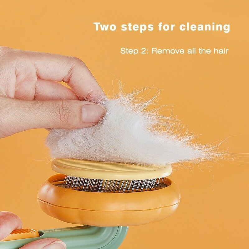Pet Pumpkin Brush, Pet Grooming Self Cleaning Slicker Brush For Dogs Cats Puppy Rabbit, Cat Brush Grooming Gently Removes Loose Undercoat, Mats Tangled Hair Slicker Brush - Health and Wellness Innovations