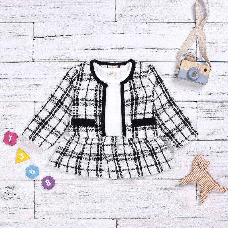 Long-sleeved Dresses Two-piece Children's Baby Small Incense Wind Suit - Health and Wellness Innovations