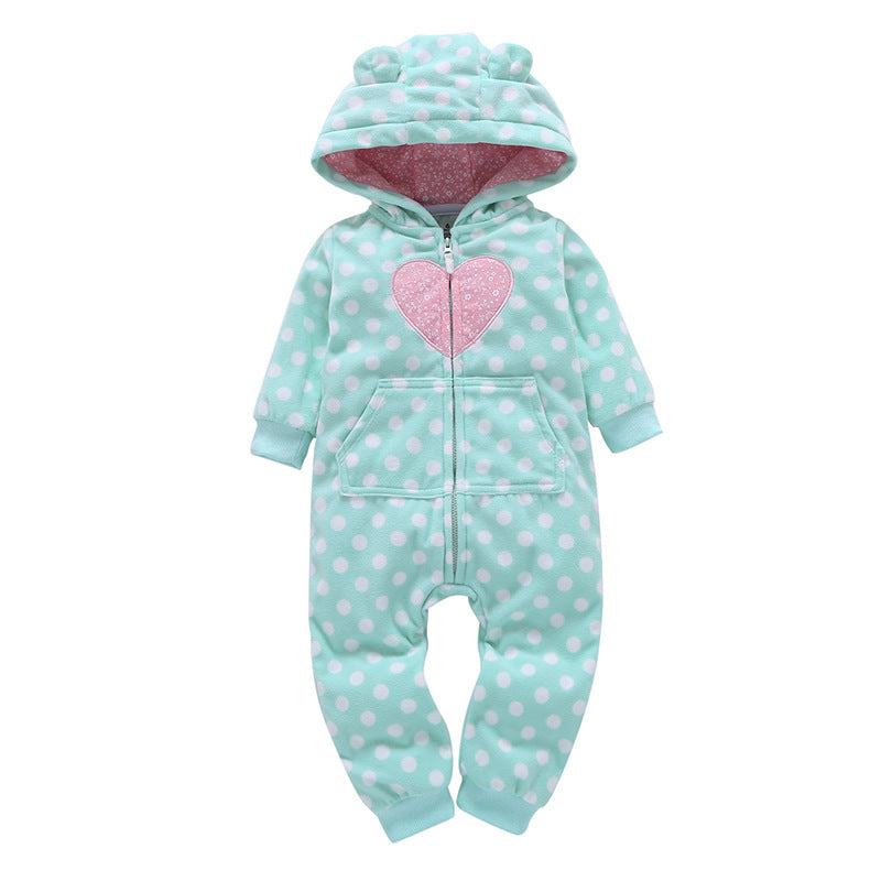 Long-sleeved fleece baby clothes romper - Health and Wellness Innovations