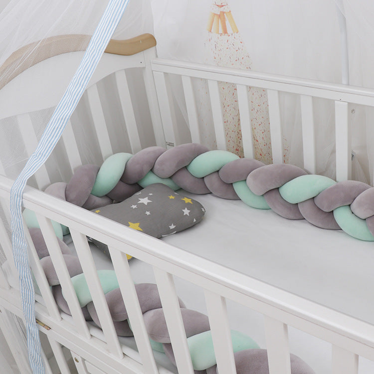 Baby Bumper Bed Braid Knot Pillow Cushion Bumper for Infant cuna Bebe lit Crib Protector Cot Bumper Room Decor - Health and Wellness Innovations