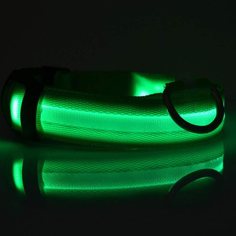 Nylon LED Pet Dog Luminous Collar Night Safety Flashing Glow in Dark Dog Cat Leash Adjustable Pet Supplies - Health and Wellness Innovations