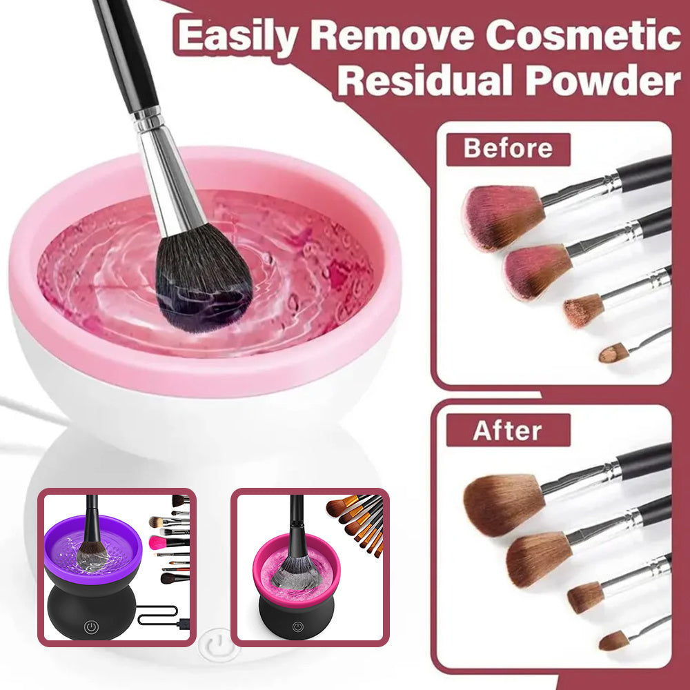 Electric Makeup Brush Cleaner Machine Portable Automatic USB Cosmetic Brush Cleaner Tools For All Size Beauty Makeup Brushes Set - Health and Wellness Innovations