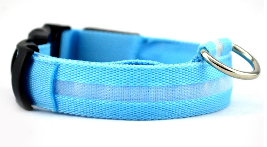 Nylon LED Pet Dog Luminous Collar Night Safety Flashing Glow in Dark Dog Cat Leash Adjustable Pet Supplies - Health and Wellness Innovations
