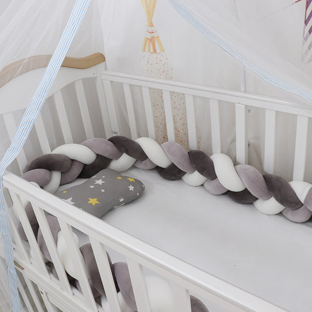 Baby Bumper Bed Braid Knot Pillow Cushion Bumper for Infant cuna Bebe lit Crib Protector Cot Bumper Room Decor - Health and Wellness Innovations